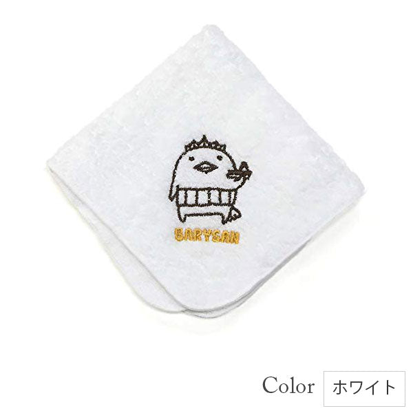 【今治タオル】刺繍入りハンカチ『バリィさん×村上タオルコラボ』(全10色)日本製・コットン100%
