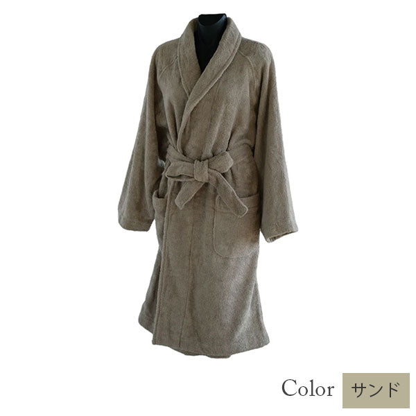 【今治タオル認定】バスローブ ヘチマ襟 美容系 サロン仕様(全4色)日本製・コットン100%