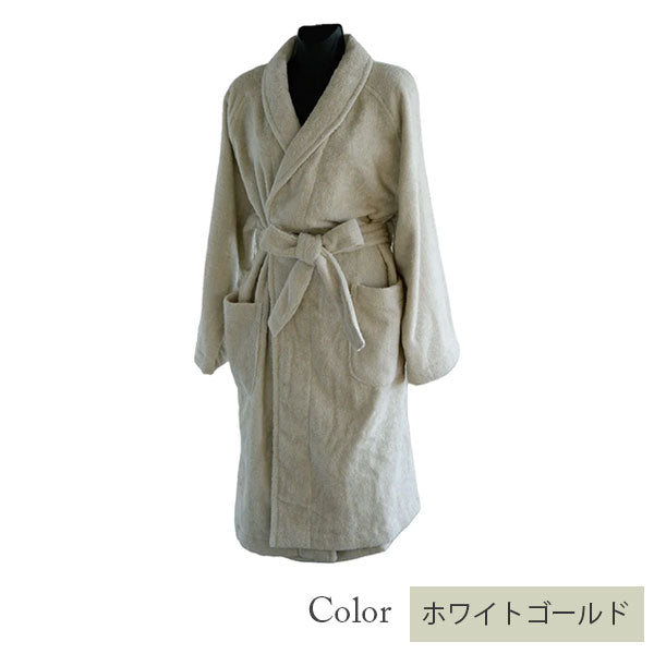 【今治タオル認定】バスローブ ヘチマ襟 美容系 サロン仕様(全4色)日本製・コットン100%
